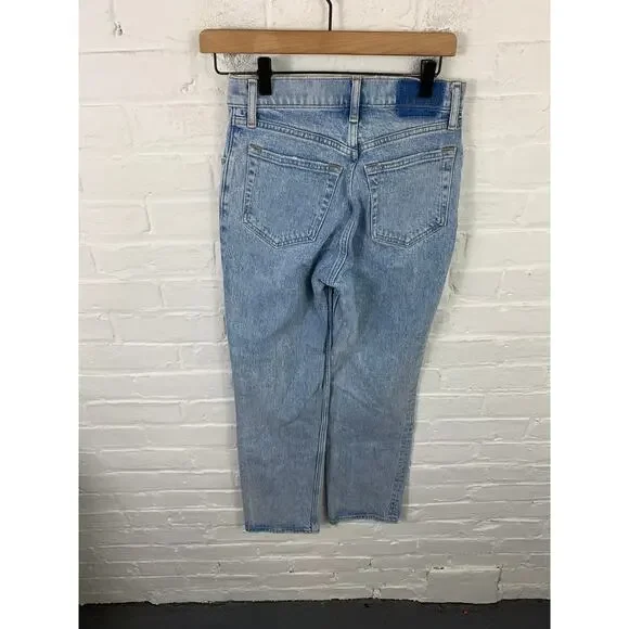 Abercrombie & Fitch Women's The 90's Straight Ultra High Rise Jeans Blue Size 0P - Picture 7 of 8